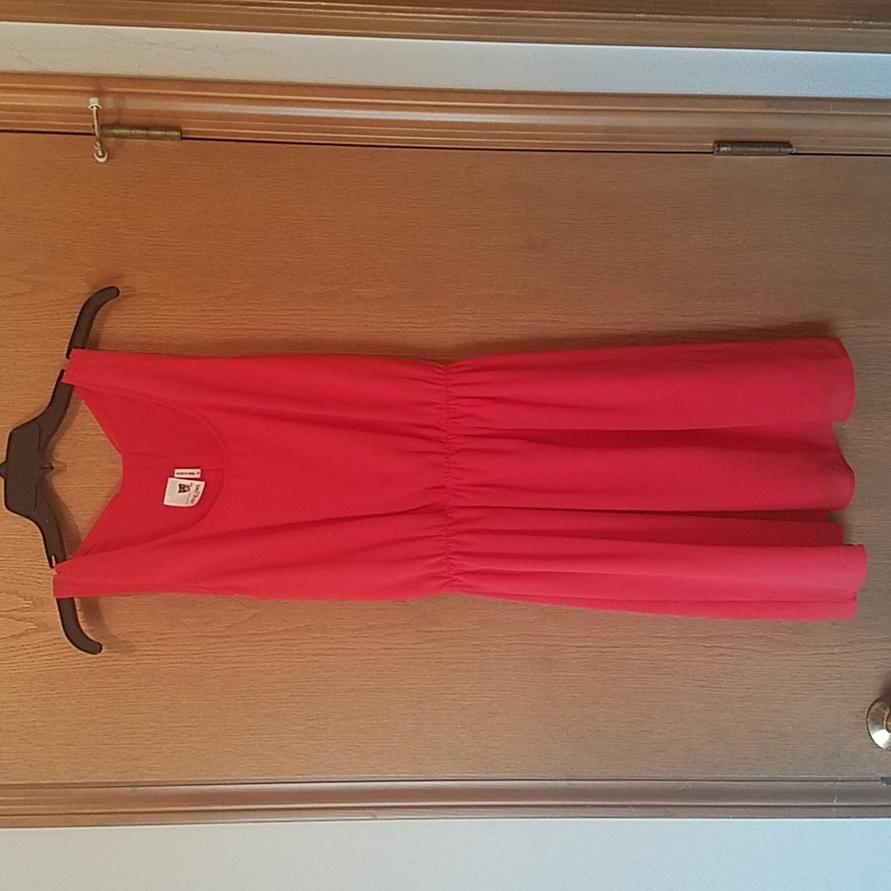 Pink Owl Size Small Orange Sleeveless Dress